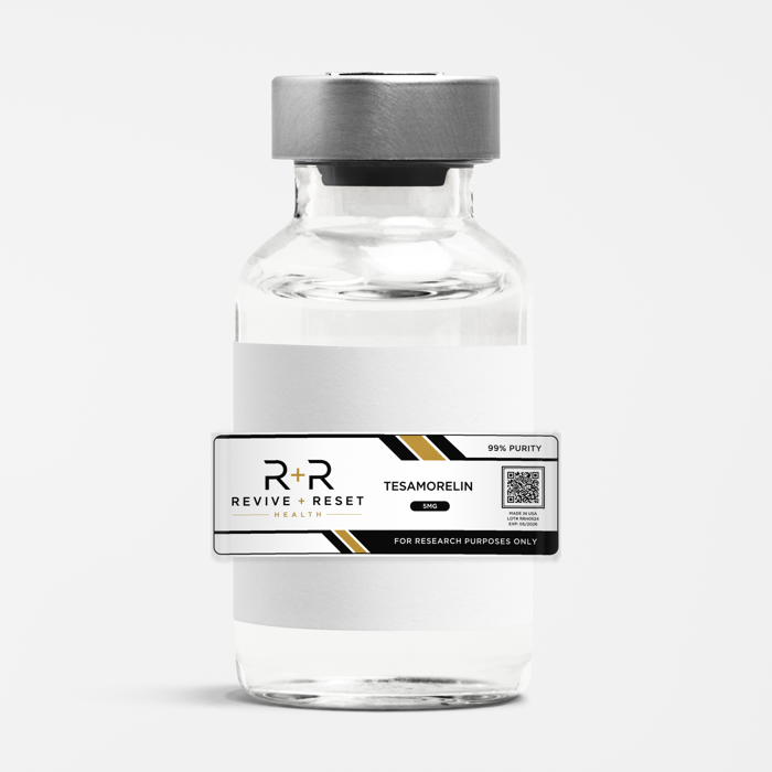 Revive + Reset research peptide vial mockup